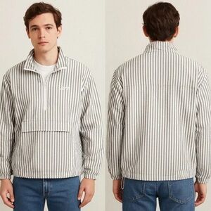 Levi’s Striped Seersucker Anorak Pullover 100% Cotton | Casual Chic